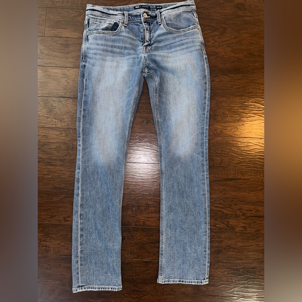 BKE Men's Straight Jeans - Light Blue